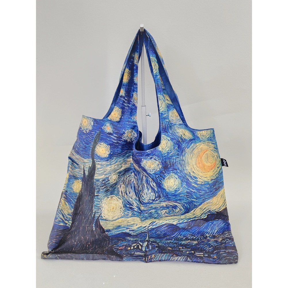LOQI Reusable Tote Bag Unisex OS Blue Starry Night Van Gogh MoMA Art